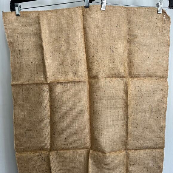 Vintage Geometric Stamped Burlap for Rug Making #1995 Size 36x60 - Picture 13 of 13